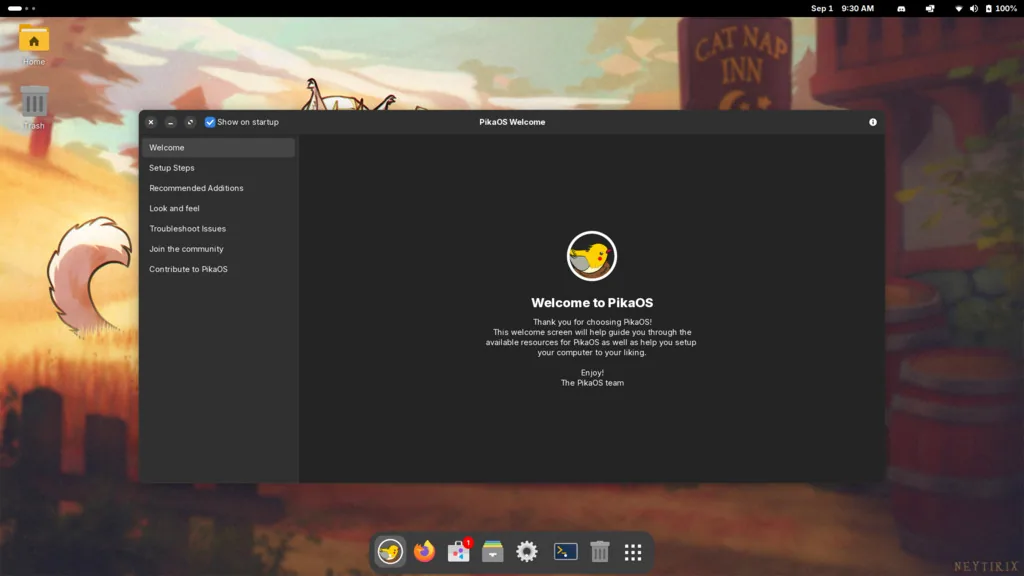 PikaOS GNOME desktop